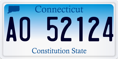 CT license plate AO52124