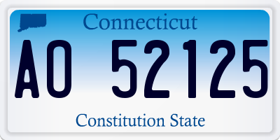 CT license plate AO52125