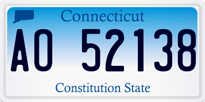 CT license plate AO52138