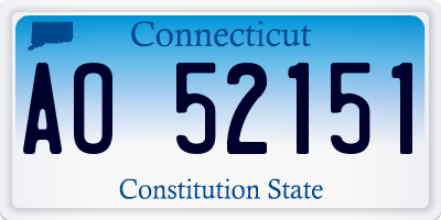 CT license plate AO52151
