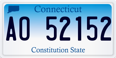 CT license plate AO52152