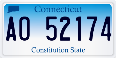 CT license plate AO52174