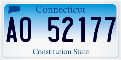 CT license plate AO52177