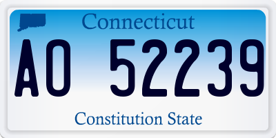 CT license plate AO52239