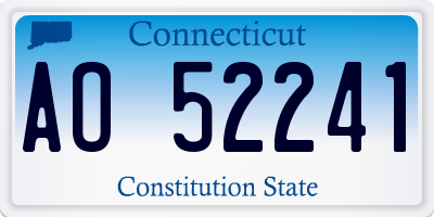 CT license plate AO52241