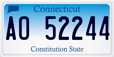 CT license plate AO52244