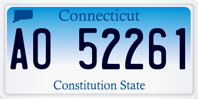 CT license plate AO52261