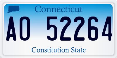 CT license plate AO52264