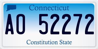 CT license plate AO52272