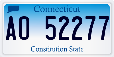 CT license plate AO52277