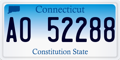 CT license plate AO52288