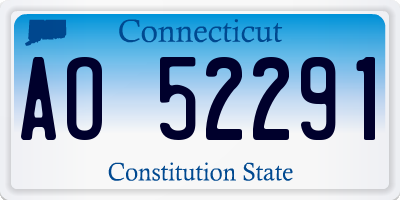 CT license plate AO52291