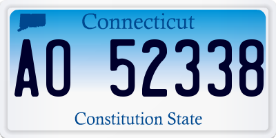 CT license plate AO52338