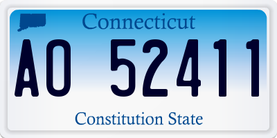 CT license plate AO52411