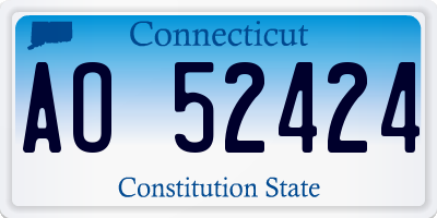 CT license plate AO52424