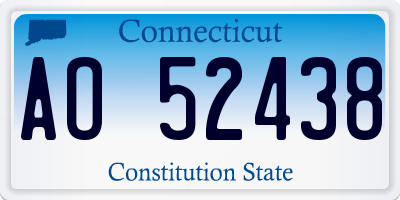 CT license plate AO52438