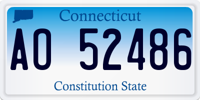 CT license plate AO52486