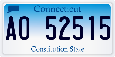 CT license plate AO52515