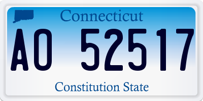 CT license plate AO52517