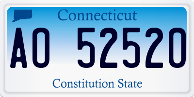 CT license plate AO52520