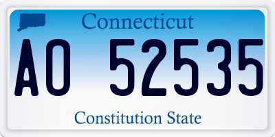 CT license plate AO52535