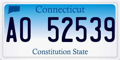 CT license plate AO52539