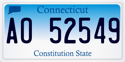 CT license plate AO52549