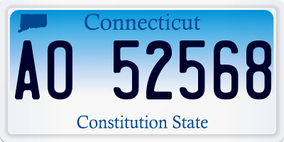 CT license plate AO52568