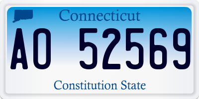 CT license plate AO52569