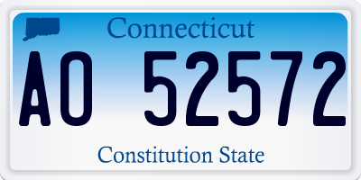 CT license plate AO52572