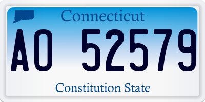 CT license plate AO52579