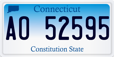 CT license plate AO52595