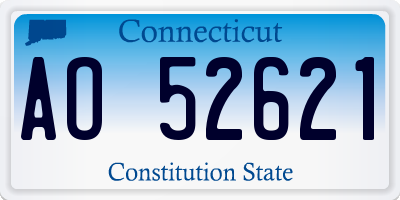 CT license plate AO52621