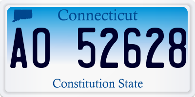 CT license plate AO52628