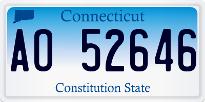 CT license plate AO52646