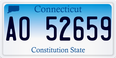 CT license plate AO52659