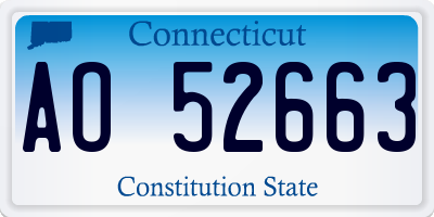 CT license plate AO52663