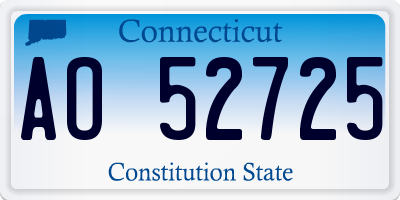 CT license plate AO52725