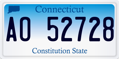 CT license plate AO52728
