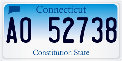 CT license plate AO52738