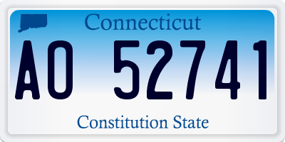 CT license plate AO52741