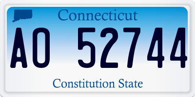 CT license plate AO52744