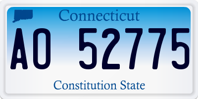 CT license plate AO52775