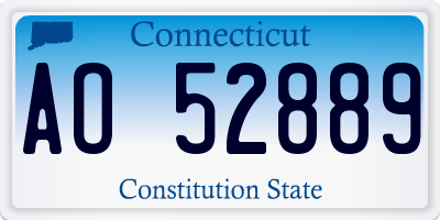 CT license plate AO52889