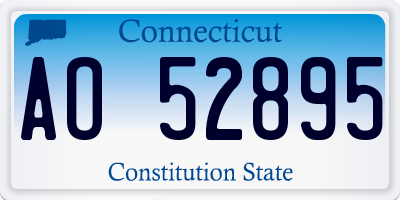 CT license plate AO52895