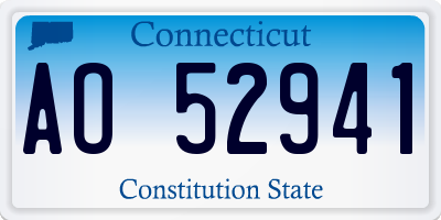 CT license plate AO52941