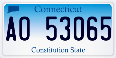 CT license plate AO53065
