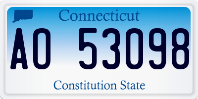 CT license plate AO53098