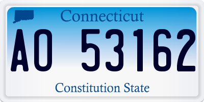 CT license plate AO53162