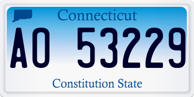 CT license plate AO53229